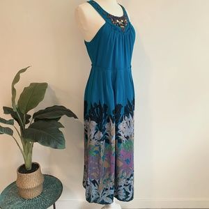Moulinette Soeurs Beaded Tropical Sundress Dress Size 4